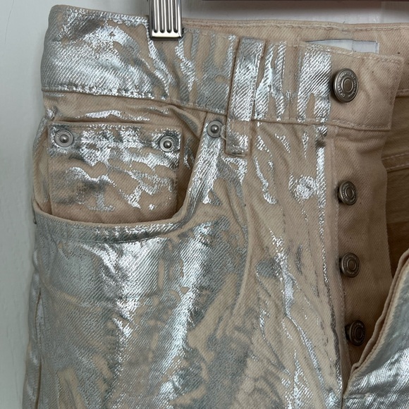 Zara Straight Leg, Cotton, Silver Jeans | 2 - Picture 8 of 16